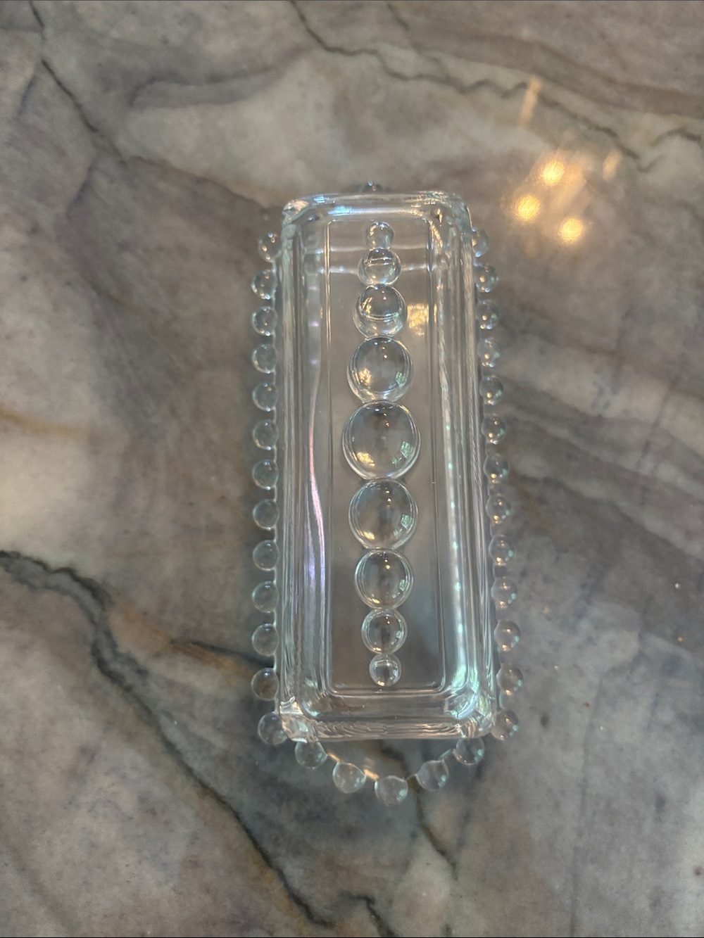 Vintage Imperial Glass Candlewick Covered Butter Dish (pattern # 400)